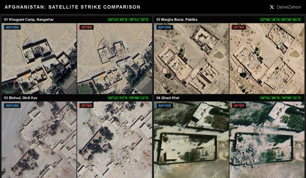Decapitation Doctrine: Pakistan Launches Precision Strikes Inside Taliban Territory - Satellite Comparison