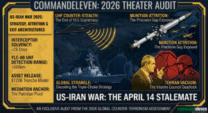 CommandEleven // US-Iran War 2026 Global Maritime Blockade and Munition Attrition Map