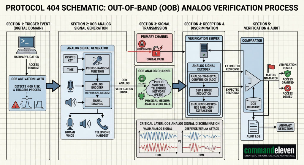 Protocol 404 Schematic - Out of Band Analog Verification Process
