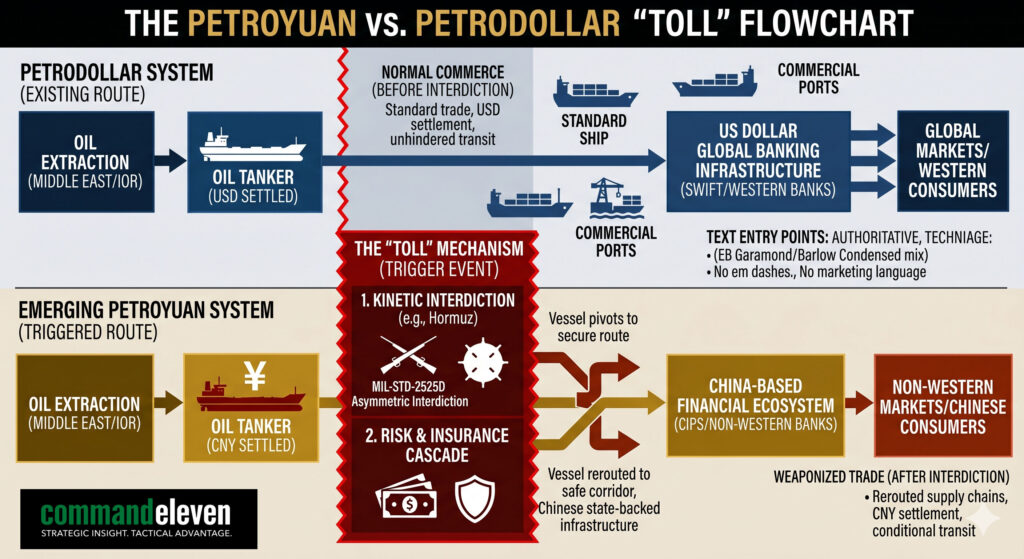 The Petroyuan vs Petrodollar Toll Flowchart