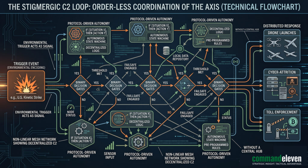 The Stigmergic C2 Loop - Order-Less Coordination of the Axis