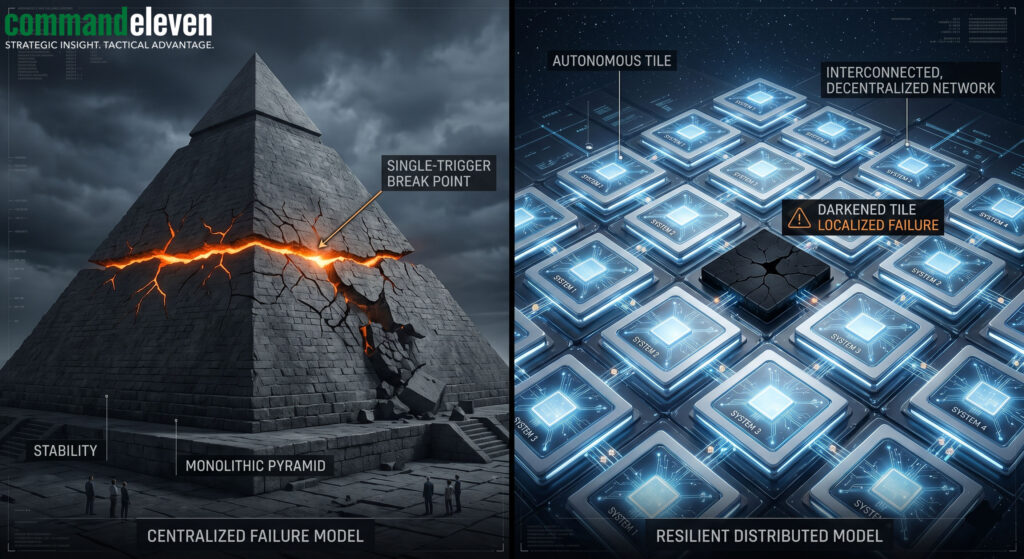 Mosaic Defense vs Centralized Failure