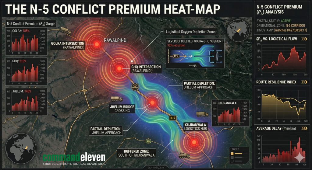 The N-5 Conflict Premium Heat-Map
