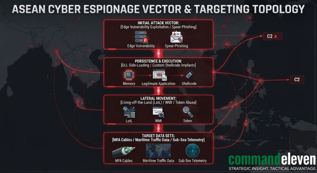 ASEAN Cyber Espionage Vector Targeting Topology