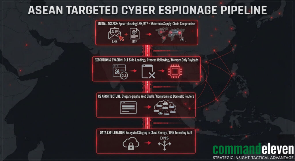 ASEAN Targeted Cyber Espionage Pipeline