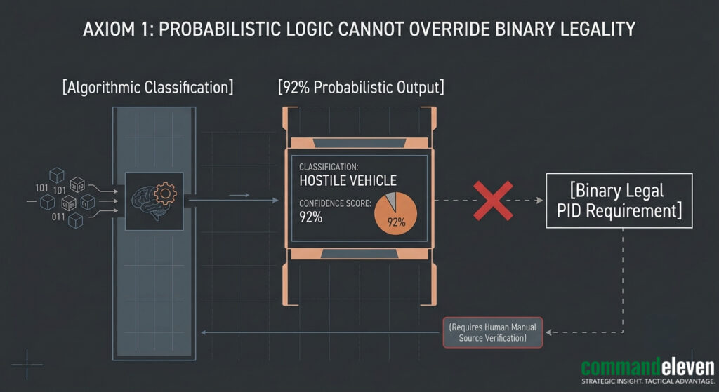Axiom 1 - Probabilistic Logic Cannot Override Binary Legality 