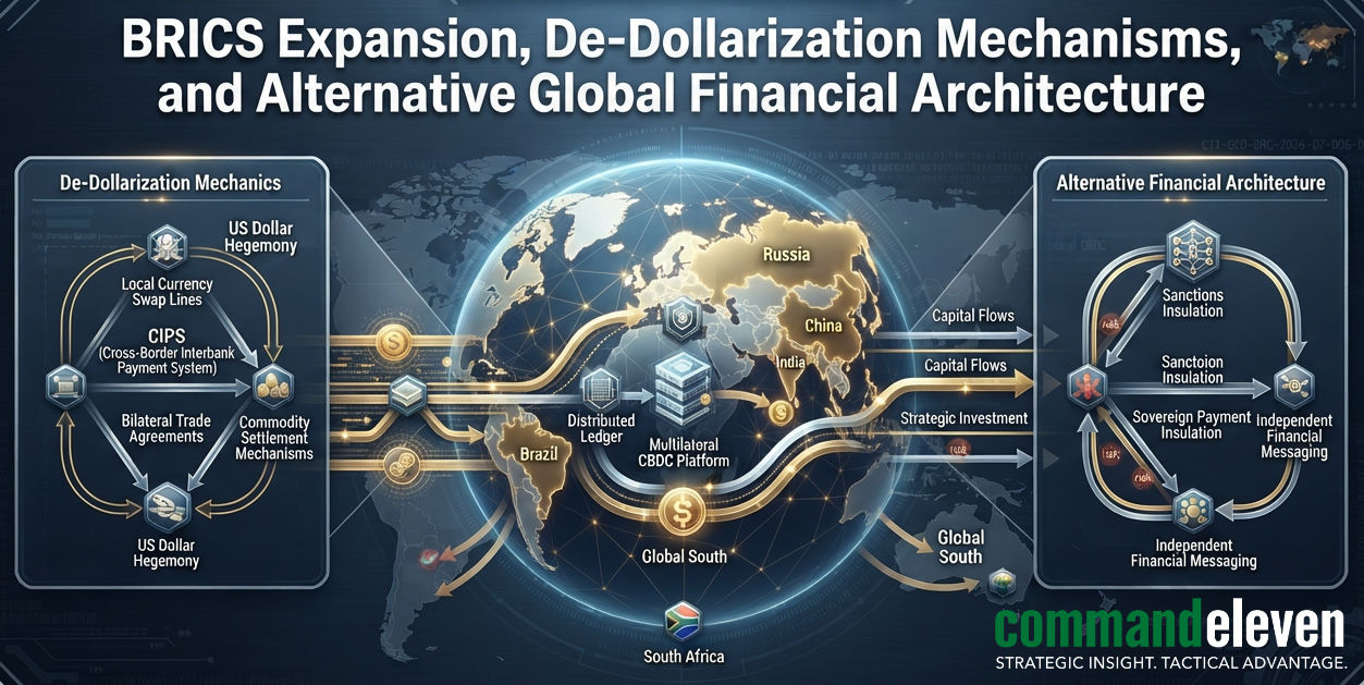 BRICS Expansion, De-Dollarization Mechanisms, and Alternative Global Financial Architecture