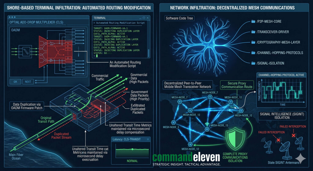 Cable Landing Station Subversion and Network Infiltration