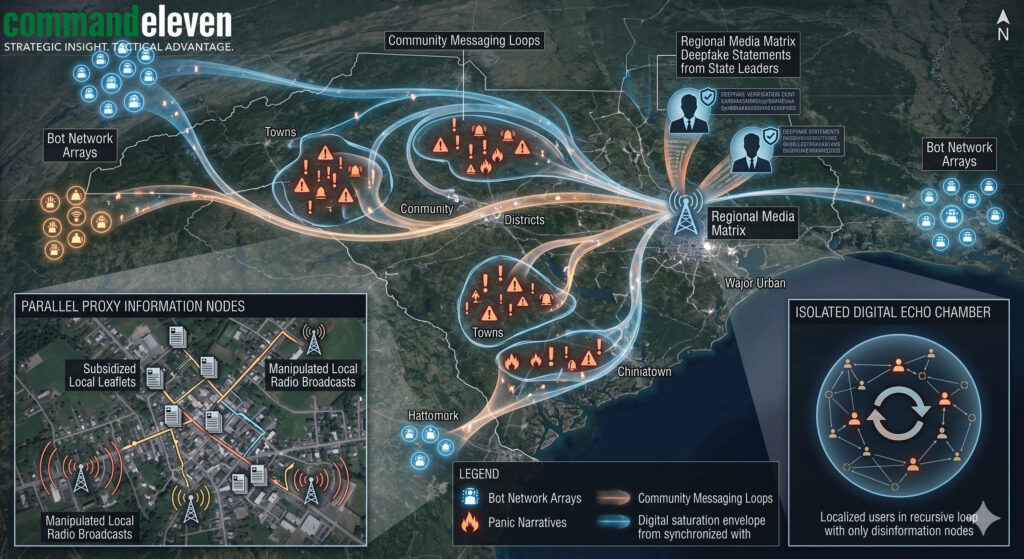 Cognitive Vulnerability Exploitation and Disinformation Synchronization