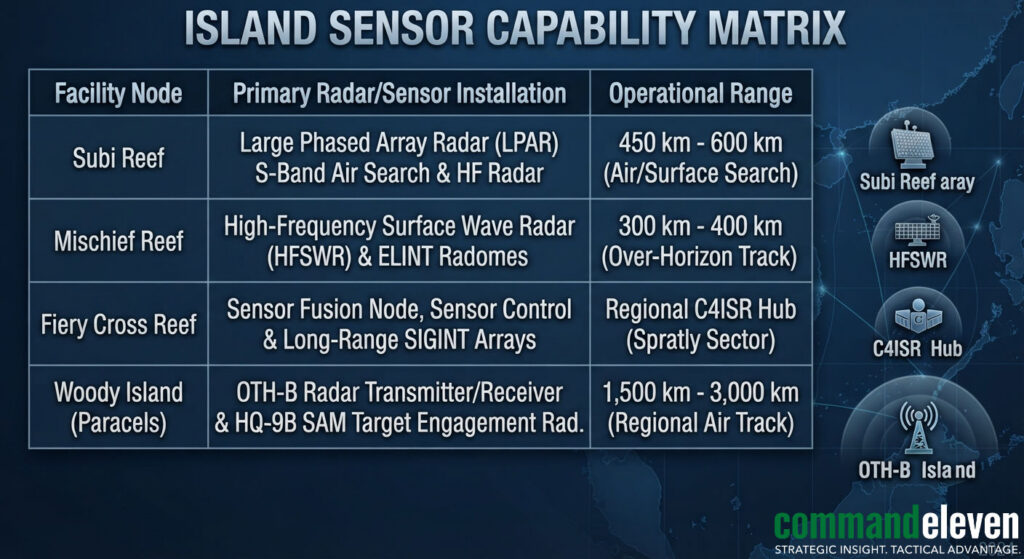Island Sensor Capability Matrix