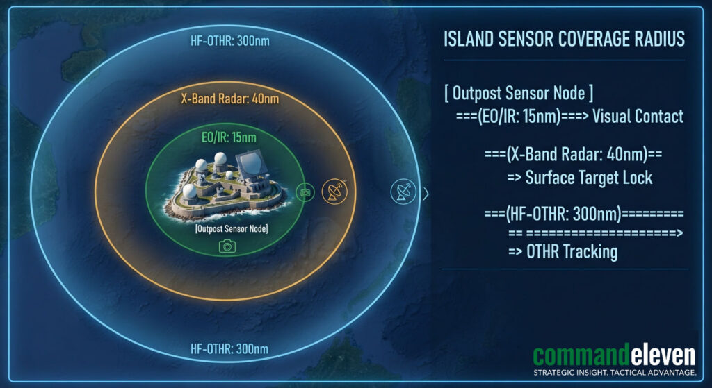Island Sensor Coverage Radius