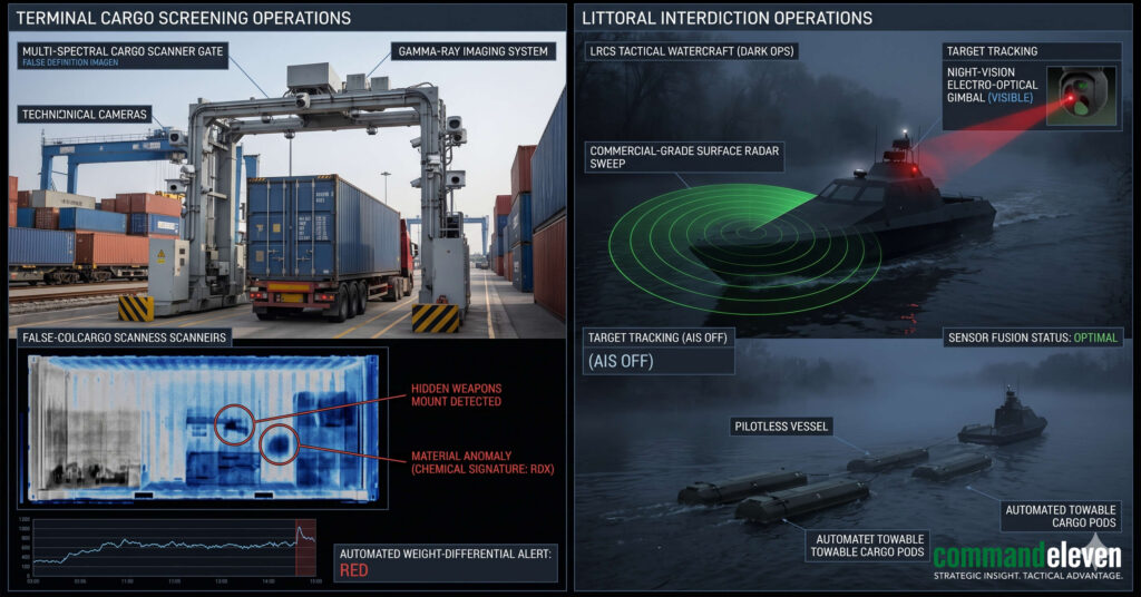 Multi-Spectral Terminal Cargo Screening and Material Interdiction