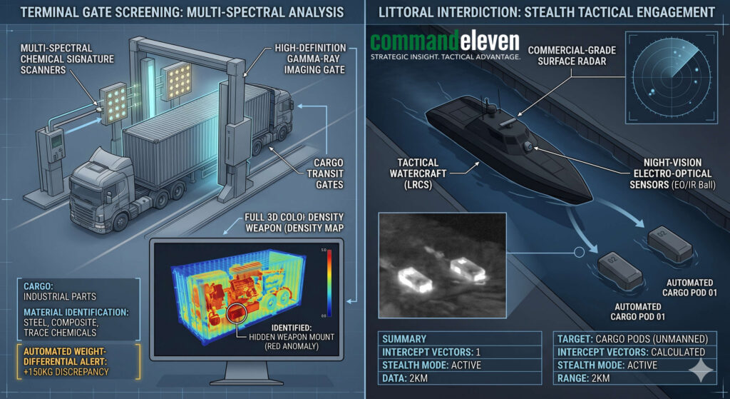 Multi-Spectral Terminal Cargo Screening and Material Interdiction