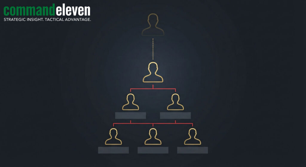 Abstract diagram of Quds Force leadership transition