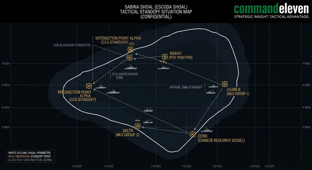 Sabina Shoal Tactical Standoff Map