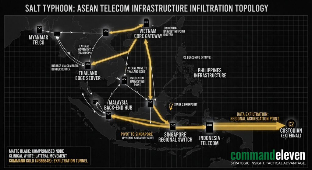 Salt Typhoon Infrastructure Intrusion Topology