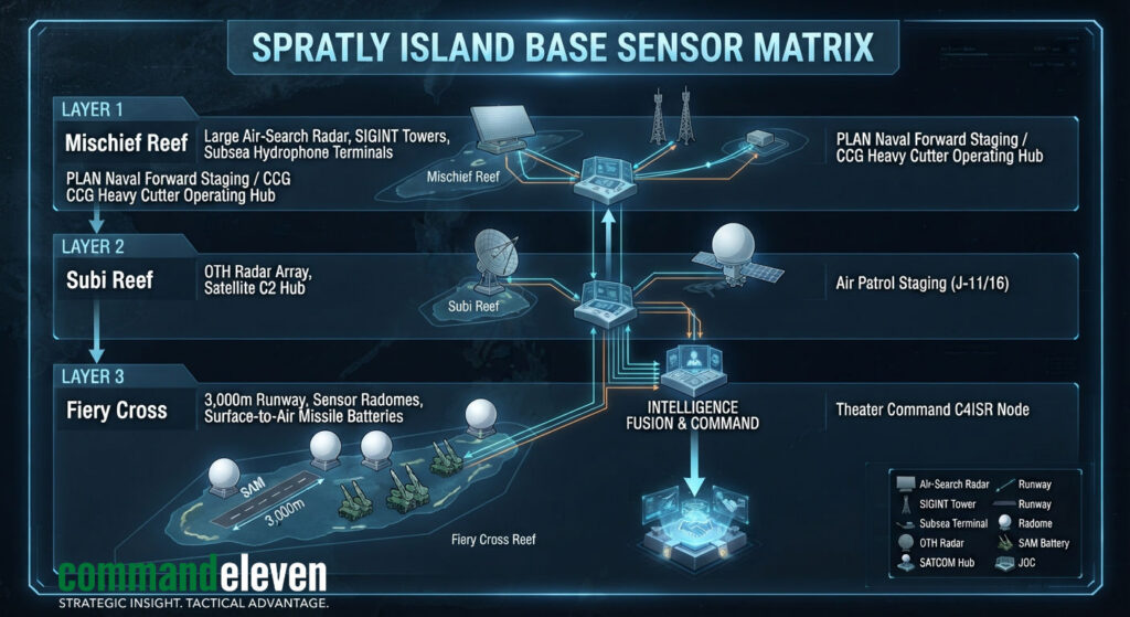 Spratly Island Base Sensor Matrix