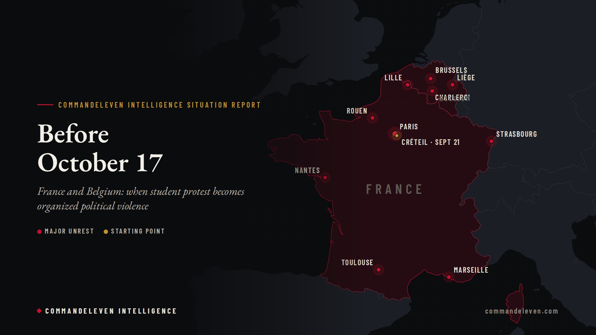 rance and Belgium Protests