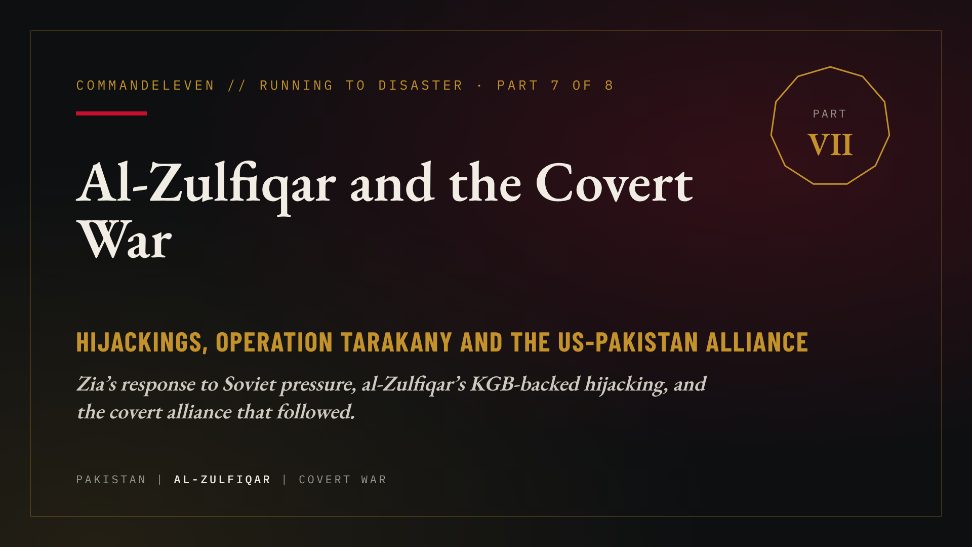 Running to Disaster: Al-Zulfiqar and the Covert War – Part 7