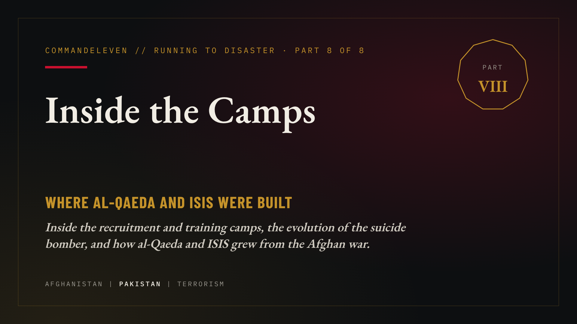 Running to Disaster: Inside the Camps – Part 8