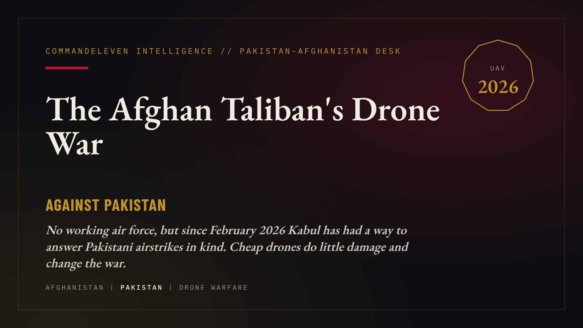 The Afghan Taliban's Drone War Against Pakistan