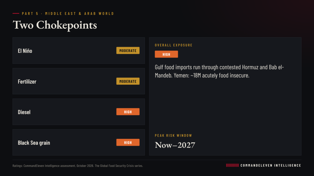 Global Food Security: The Middle East and Arab World - Scorecard