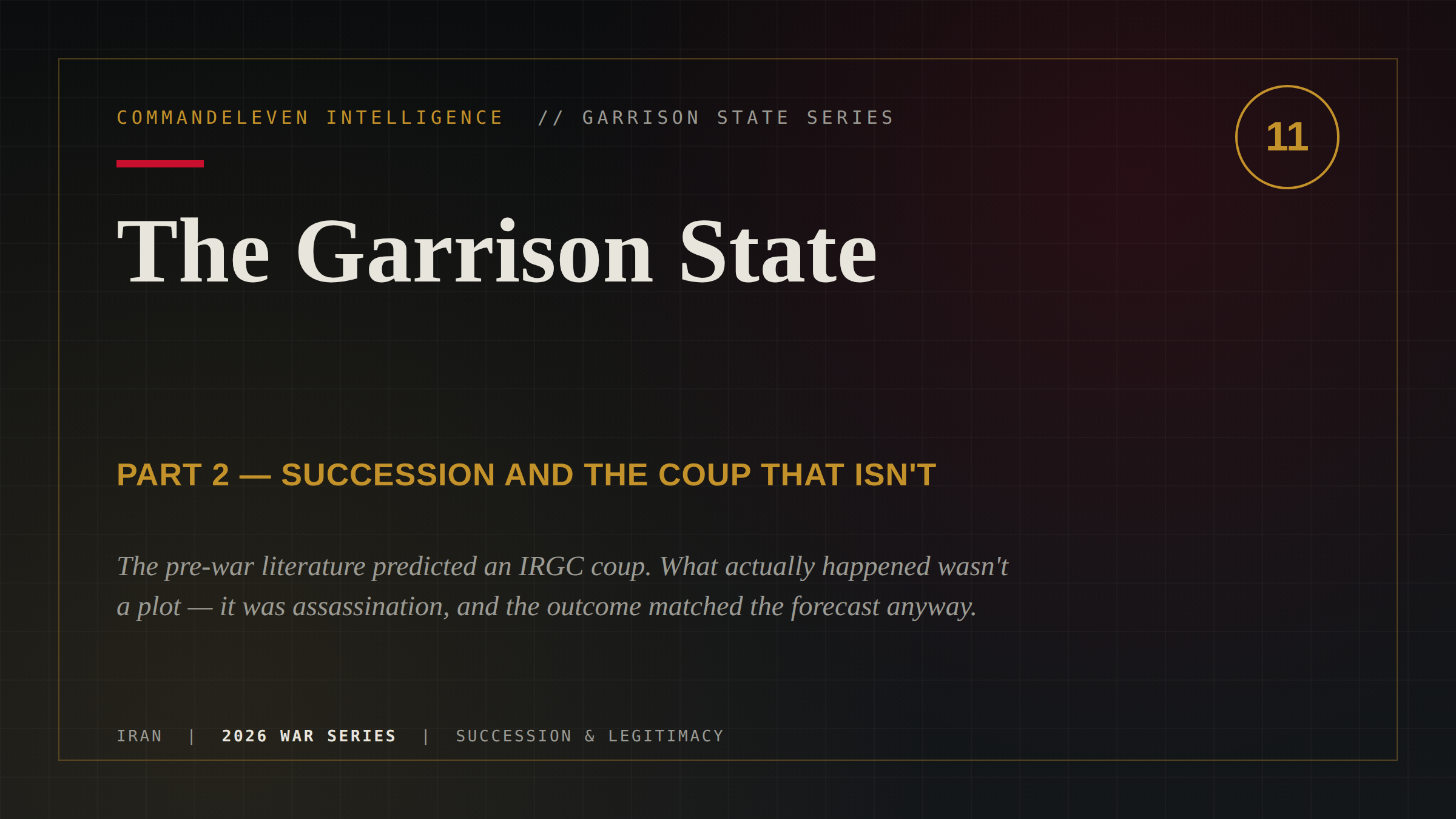 The Garrison State: Succession and the Coup That Isn't